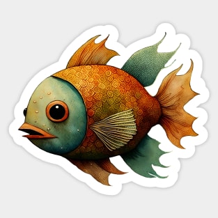 Golden Fish Sticker